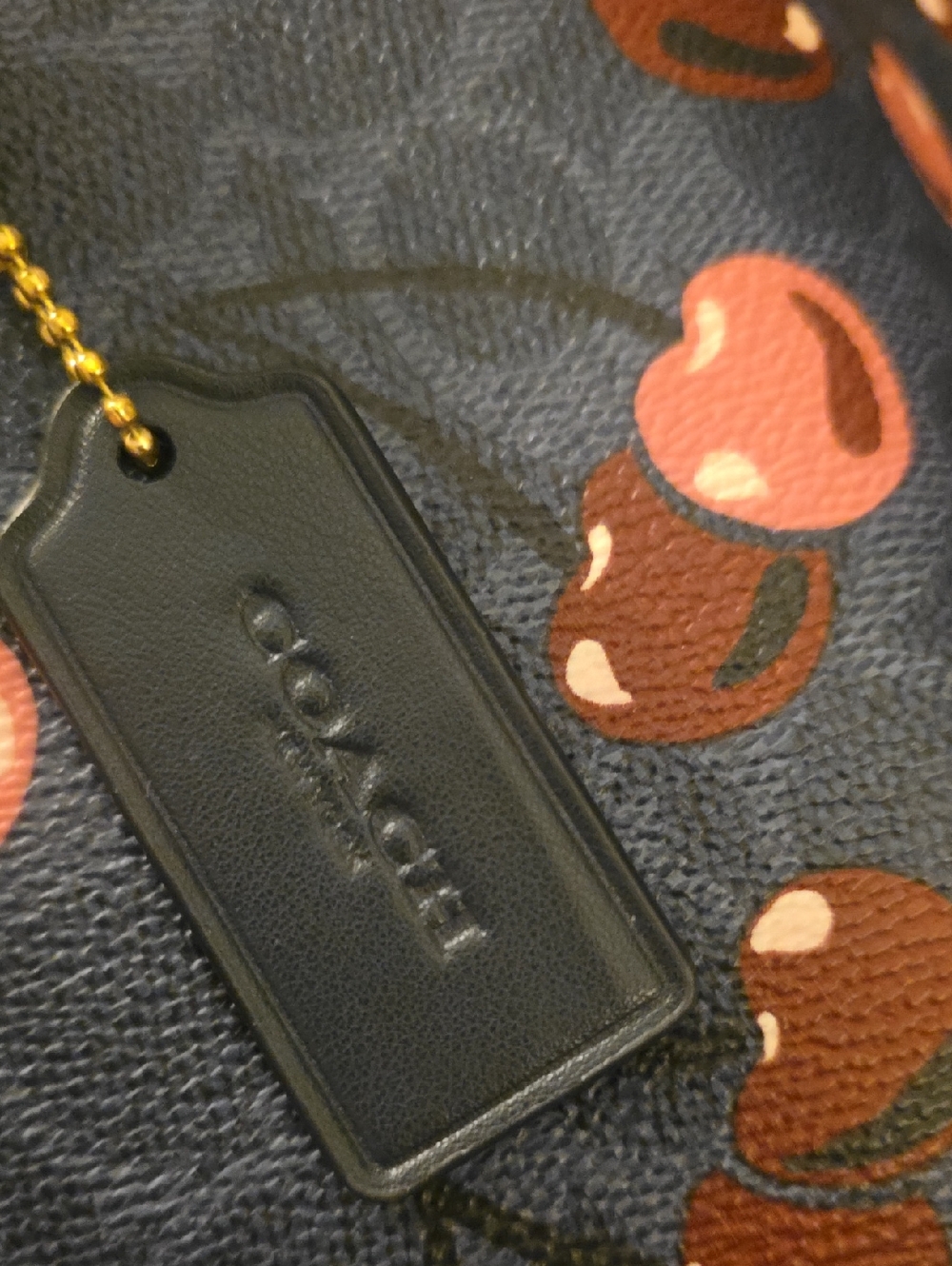 🍒Coach🍒Mollie City Tote🍒 Signature Canvas with Cherry🍒 Print Euc Beautiful! - Picture 3 of 10